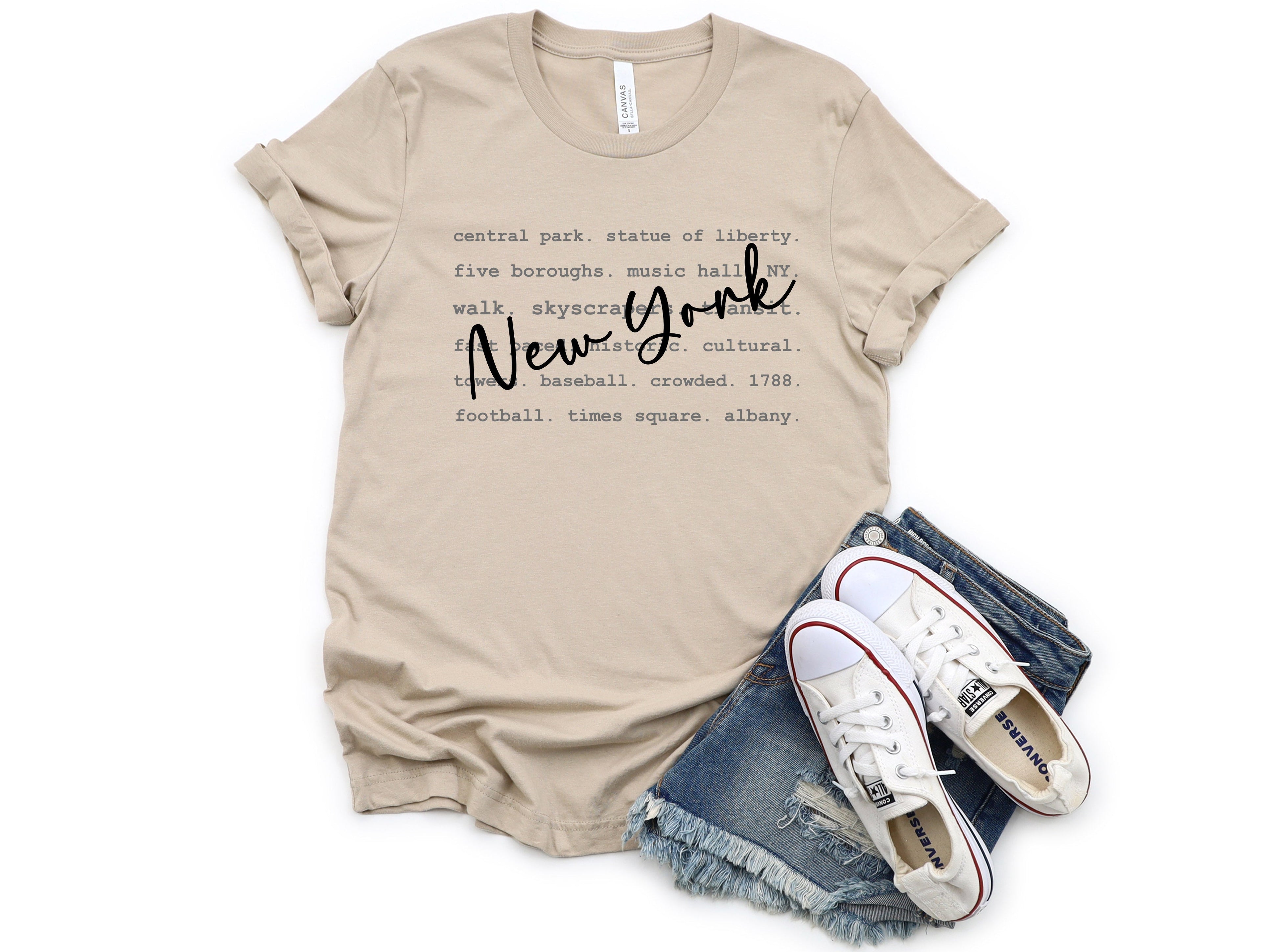 Wholesale New York Typography Graphic Tee - White Tee