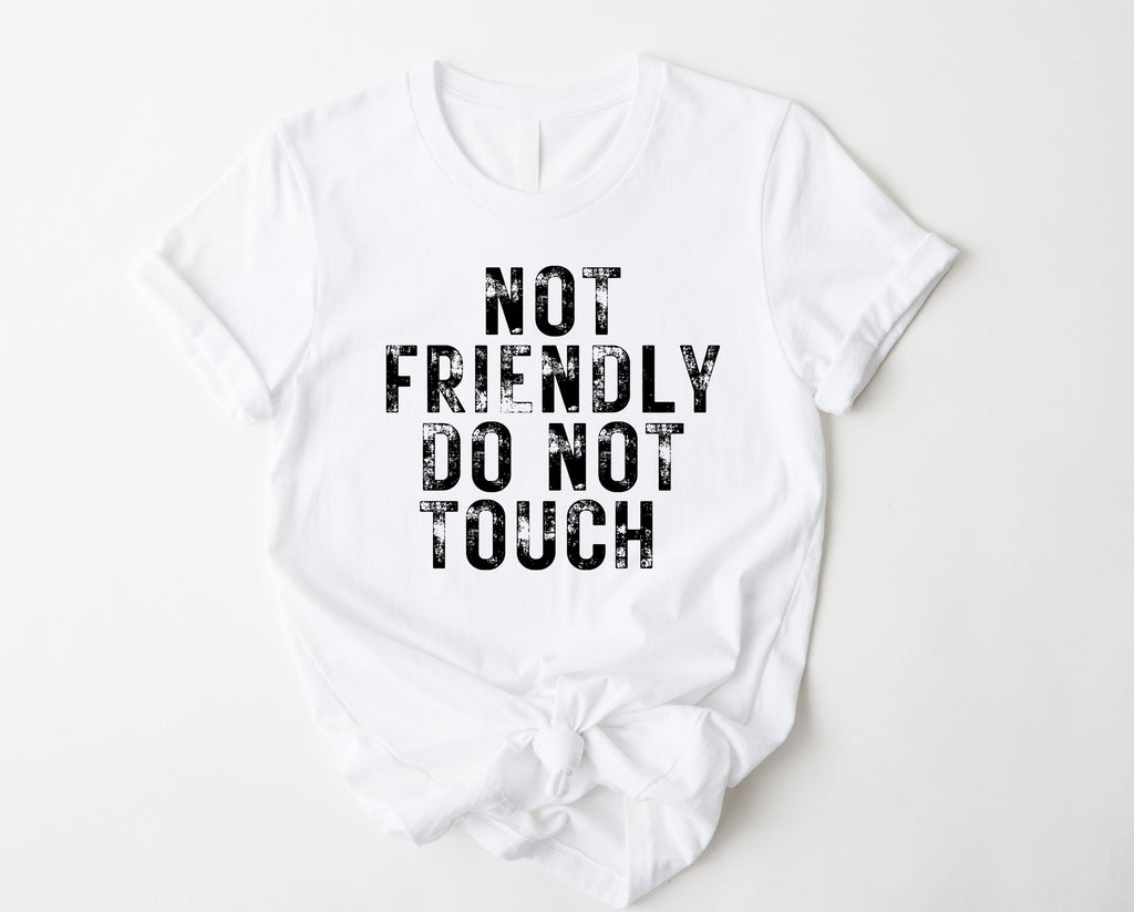 Wholesale Not Friendly Graphic Tee - Gold