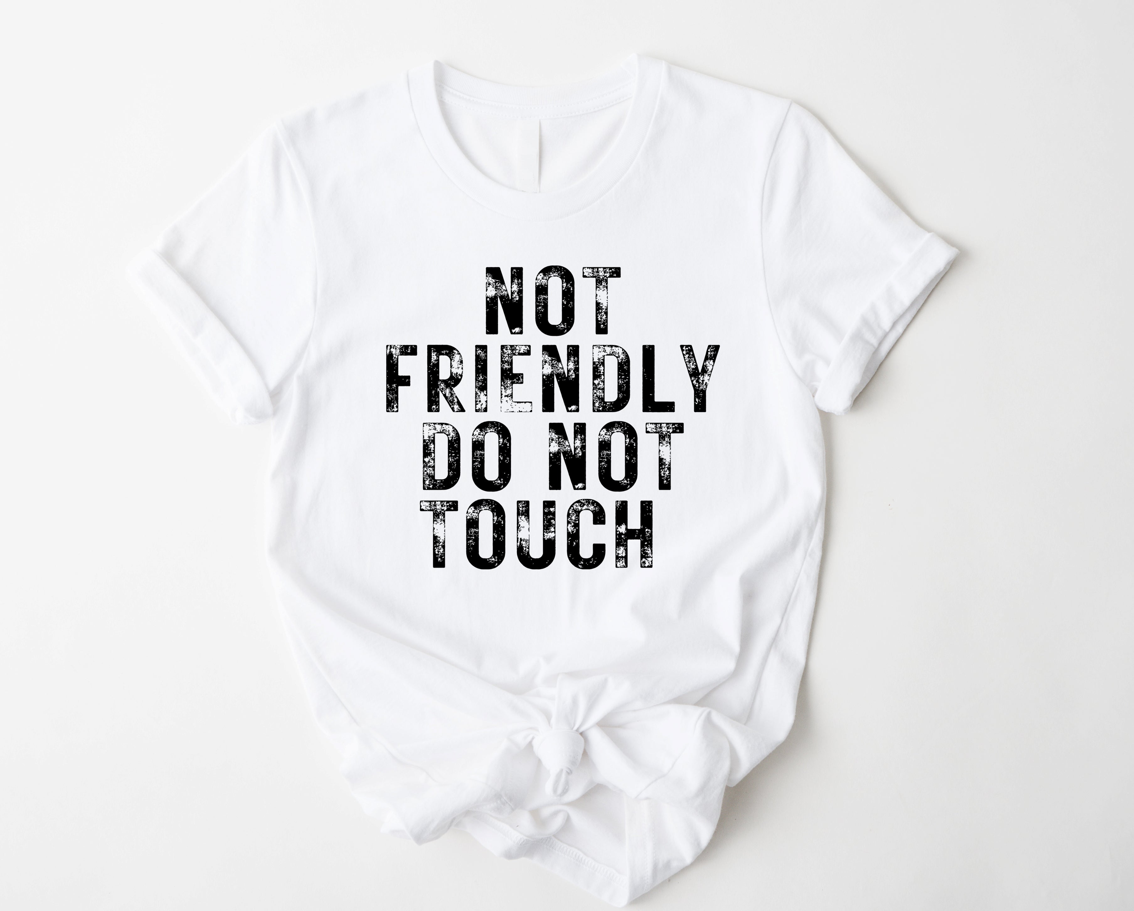 Wholesale Not Friendly Graphic Tee - Gold