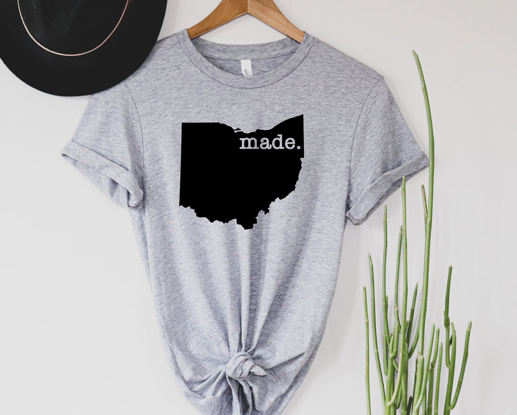 Wholesale Ohio Made Graphic Tee - Heather Grey