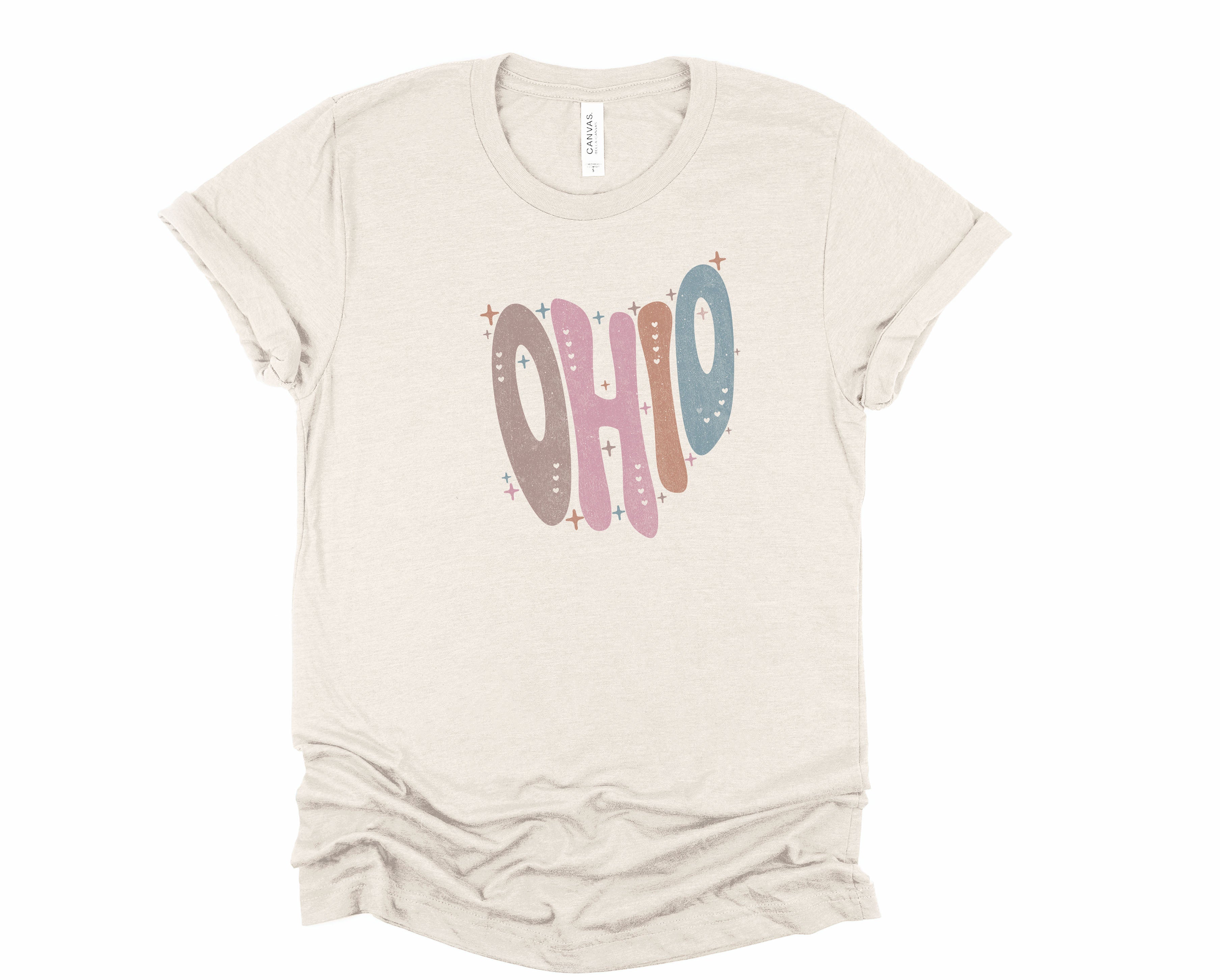 Wholesale Pastel Ohio Graphic Tee - Maroon