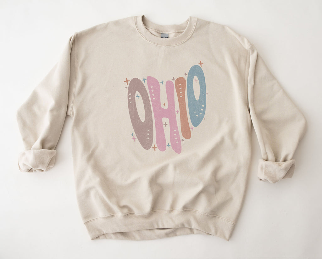 Wholesale Pastel Ohio Graphic Tee - Sand Sweatshirt