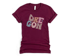Wholesale Pastel Oregon Graphic Tee - Navy