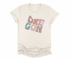 Wholesale Pastel Oregon Graphic Tee - Maroon