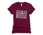 Wholesale Pastel Colorado Graphic Tee - Heather Sand