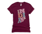 Wholesale Pastel Indiana Graphic Tee - Navy
