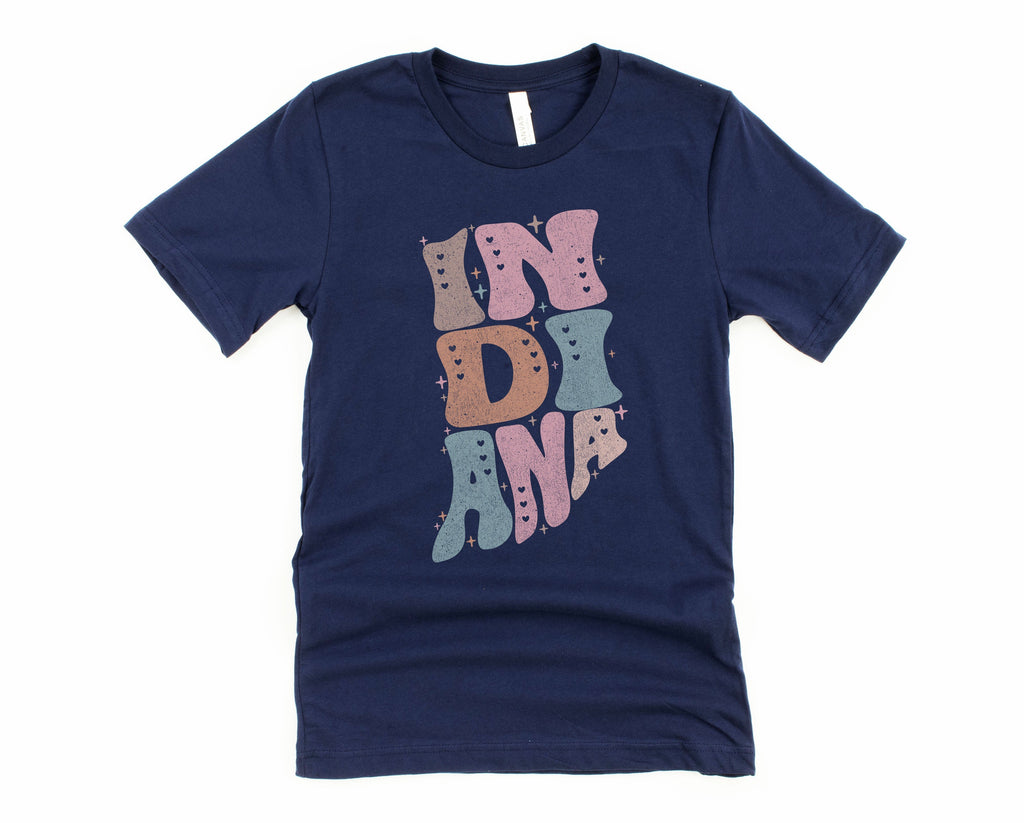 Wholesale Pastel Indiana Graphic Tee - Heather Sand