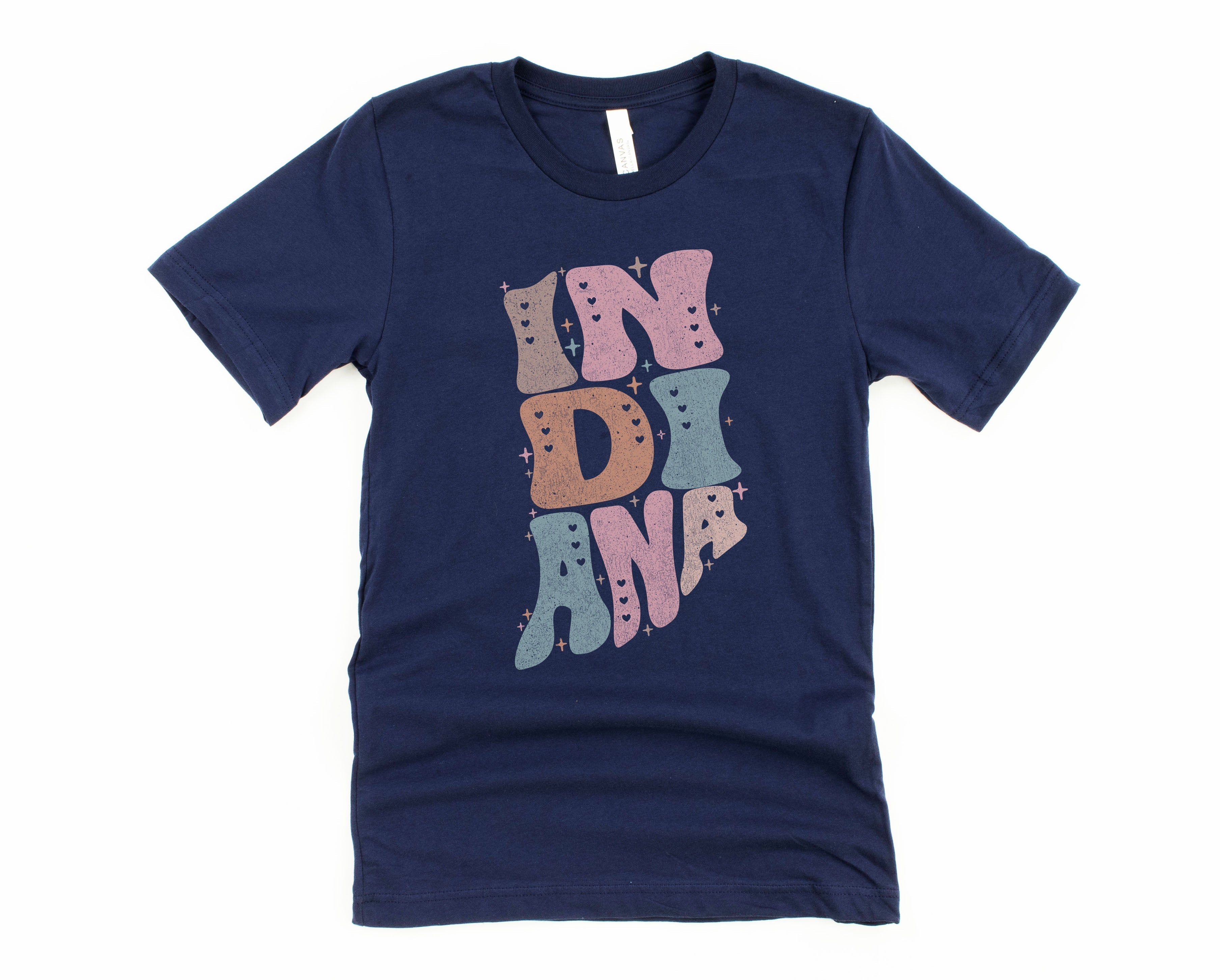 Wholesale Pastel Indiana Graphic Tee - Heather Sand
