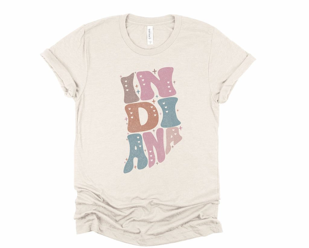 Wholesale Pastel Indiana Graphic Tee - Sand Sweatshirt