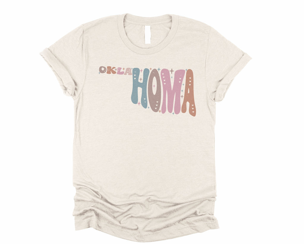 Wholesale Pastel Oklahoma Graphic Tee - Navy