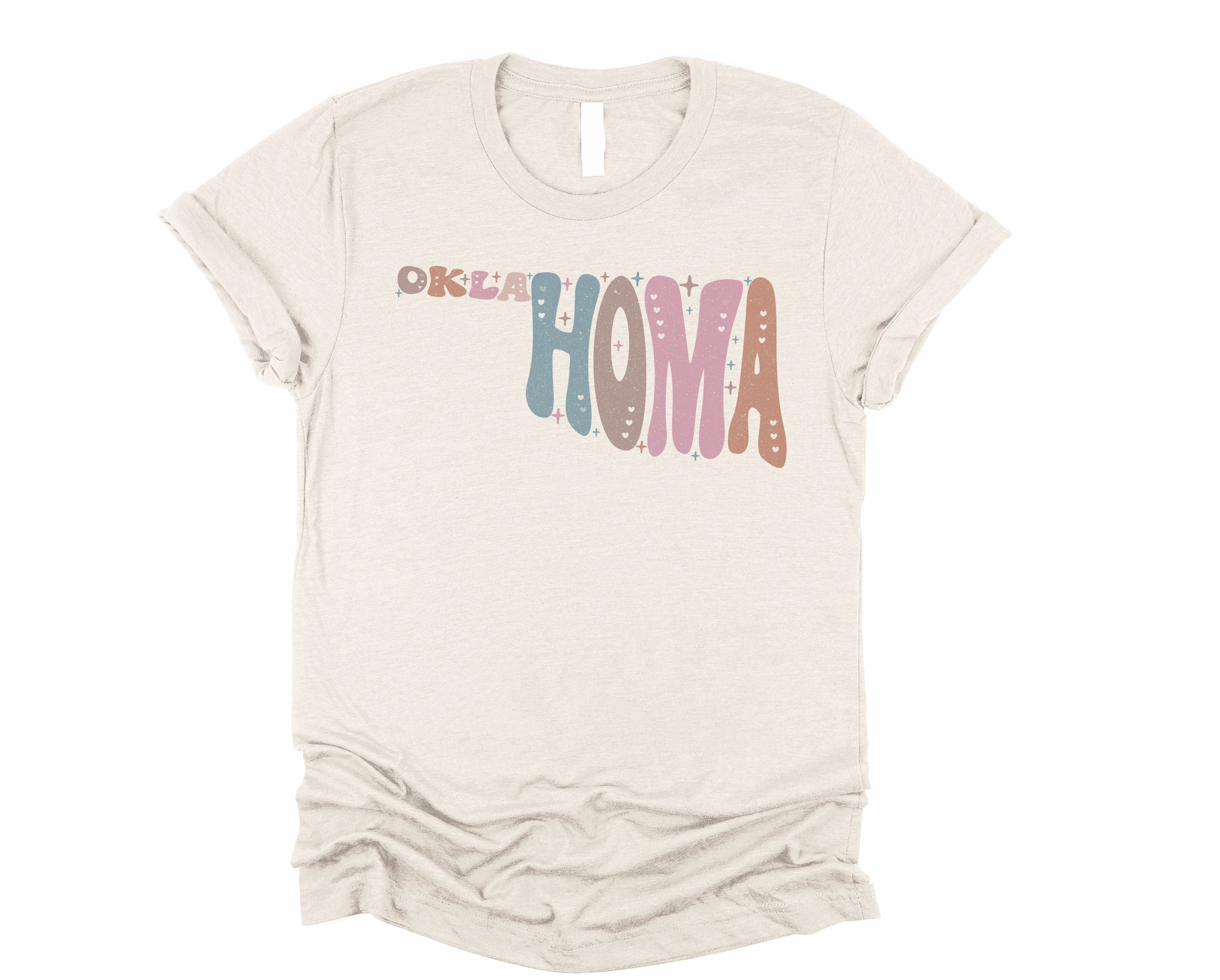Wholesale Pastel Oklahoma Graphic Tee - Navy
