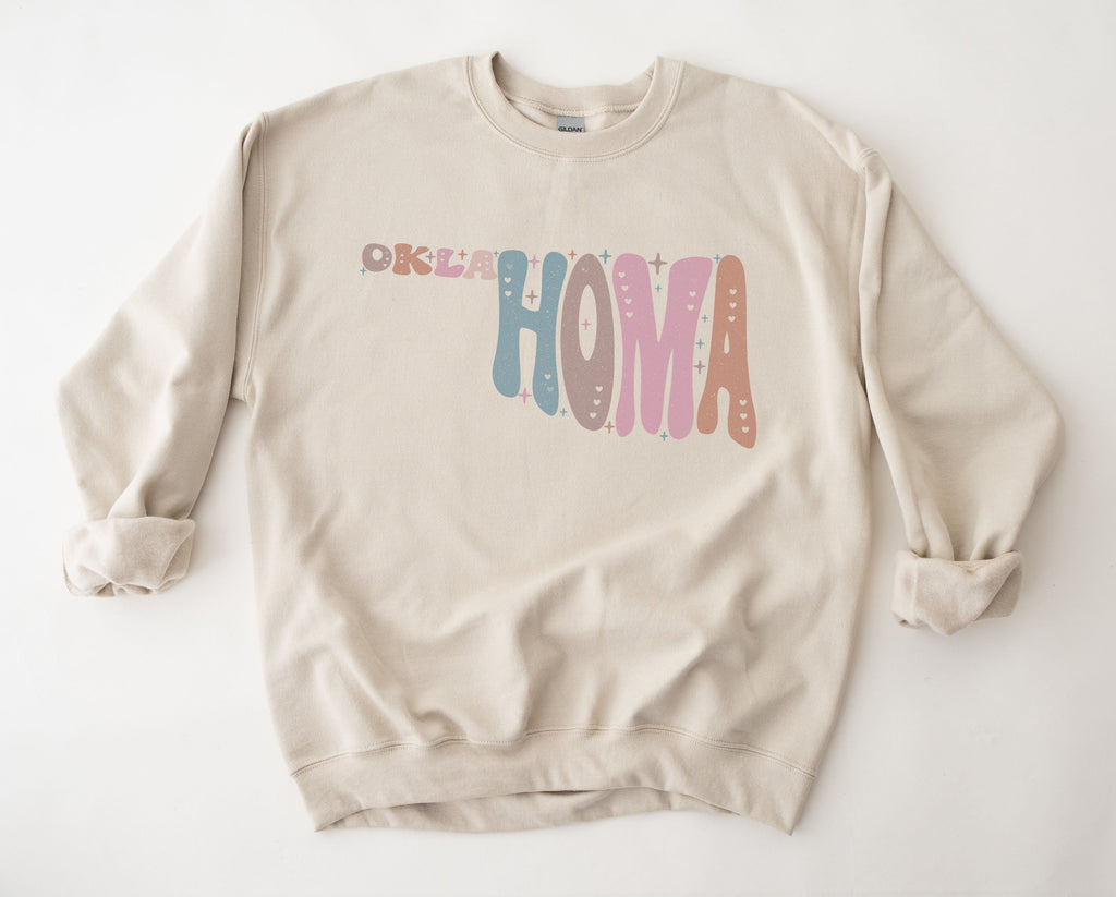 Wholesale Pastel Oklahoma Graphic Tee - Maroon