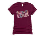 Wholesale Pastel Pennsylvania Graphic Tee - Navy
