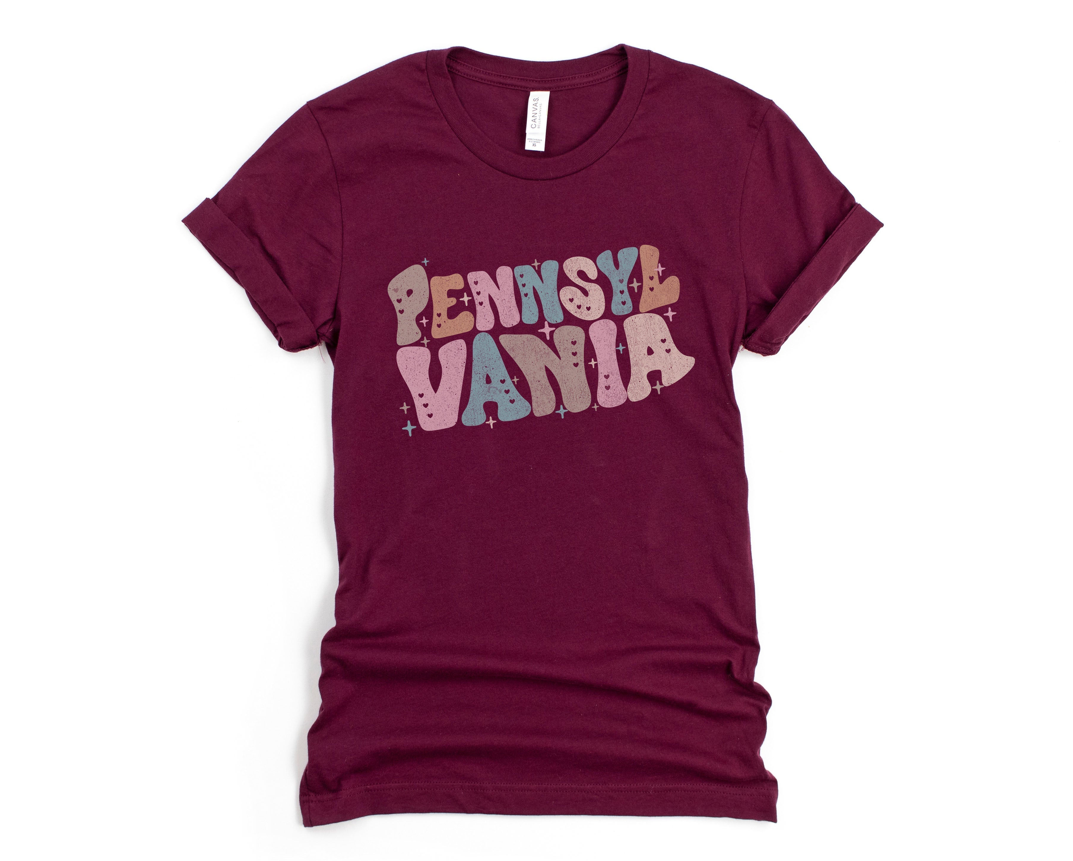 Wholesale Pastel Pennsylvania Graphic Tee - Navy