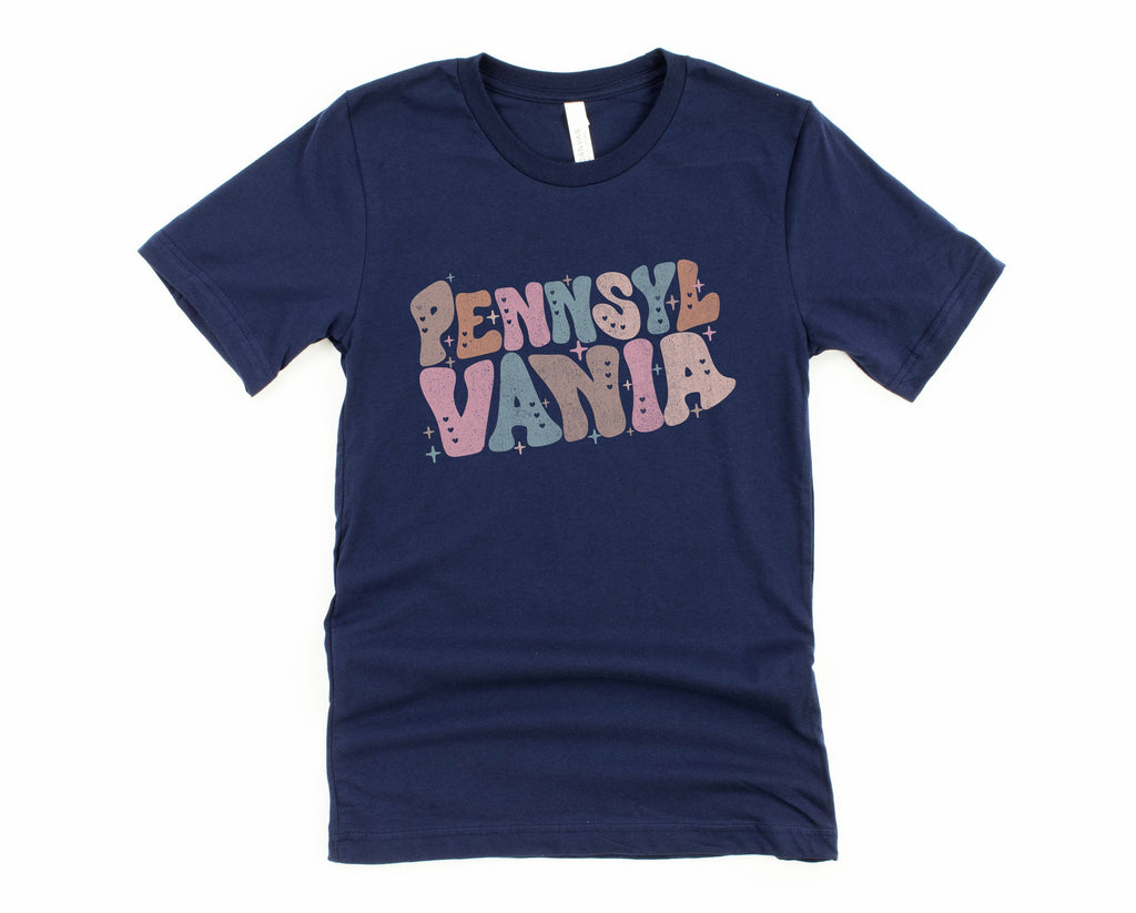 Wholesale Pastel Pennsylvania Graphic Tee - Heather Sand