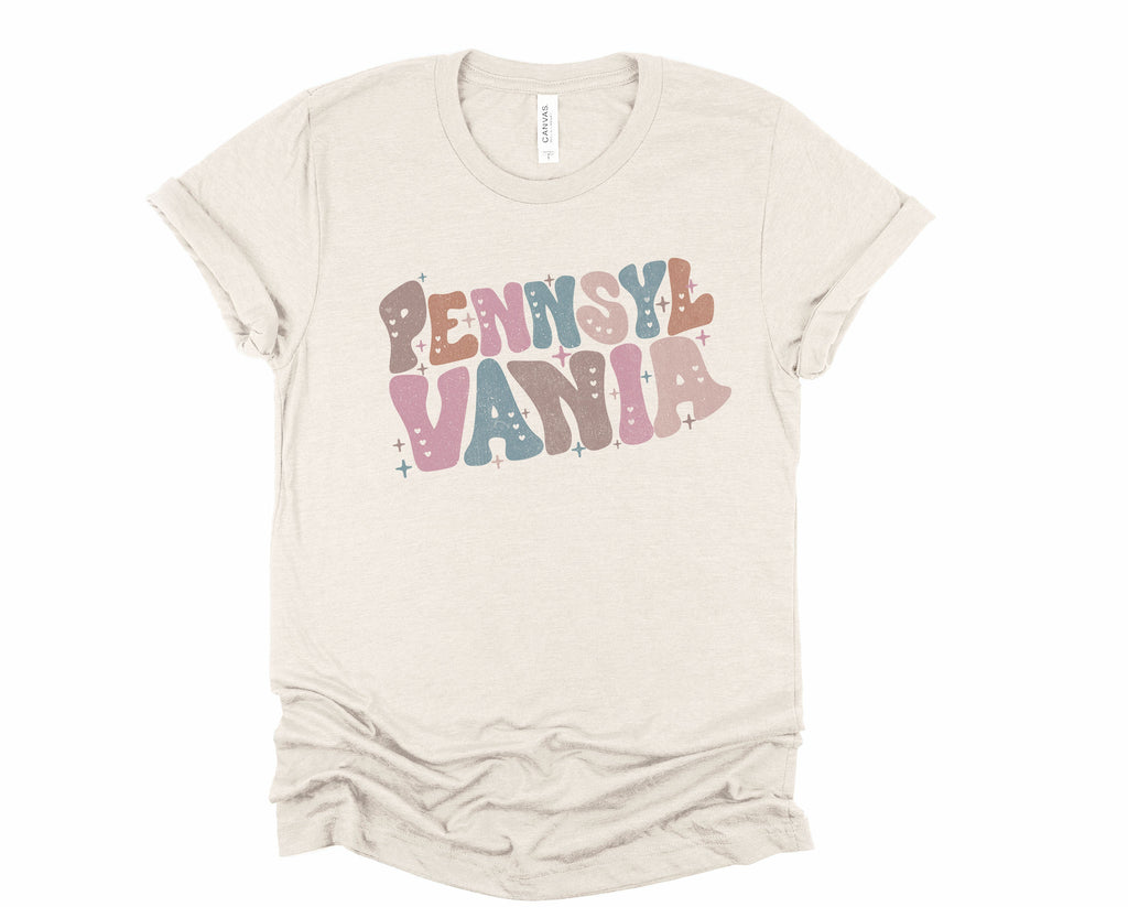 Wholesale Pastel Pennsylvania Graphic Tee - Sand Sweatshirt