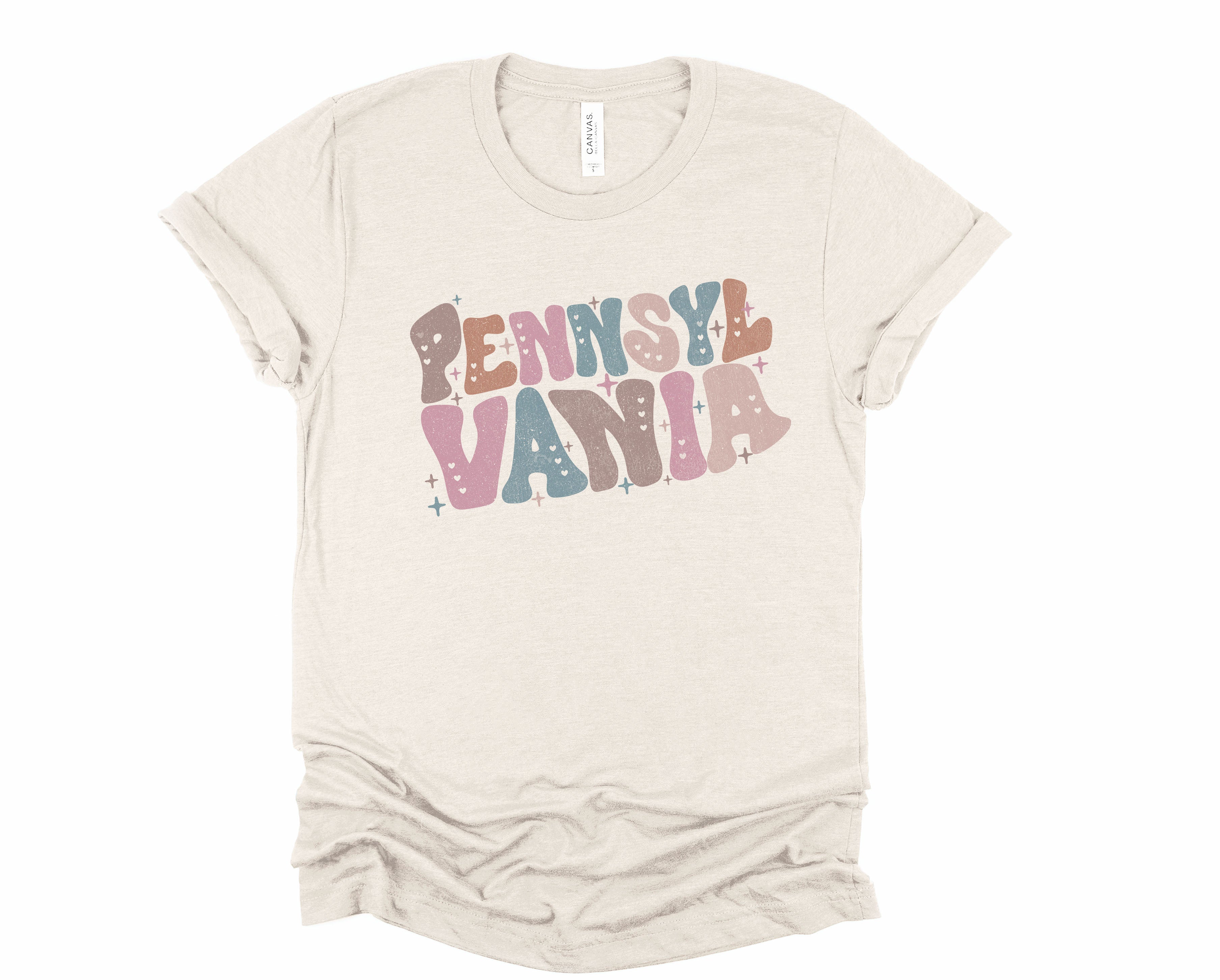 Wholesale Pastel Pennsylvania Graphic Tee - Sand Sweatshirt