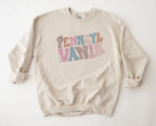 Wholesale Pastel Pennsylvania Graphic Tee - Maroon