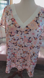Hadley- Satin V Neck Plus Top