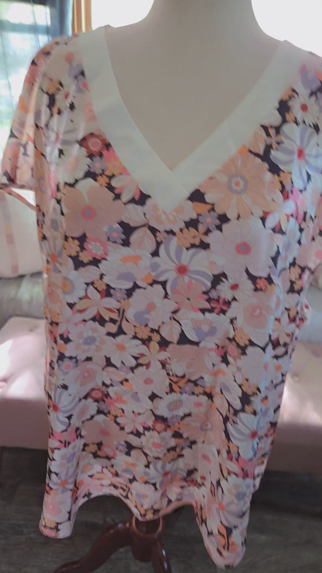 Hadley- Satin V Neck Plus Top