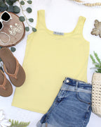 IN STOCK Rachel Ribbed Tank - Yellow FINAL SALE
