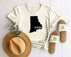 Wholesale Rhode Island Made Graphic Tee - Heather Sand