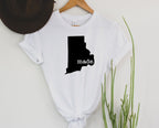 Wholesale Rhode Island Made Graphic Tee - Heather Blue