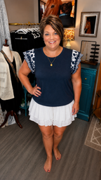 Flirting With Style- Ruffle Detail Tank