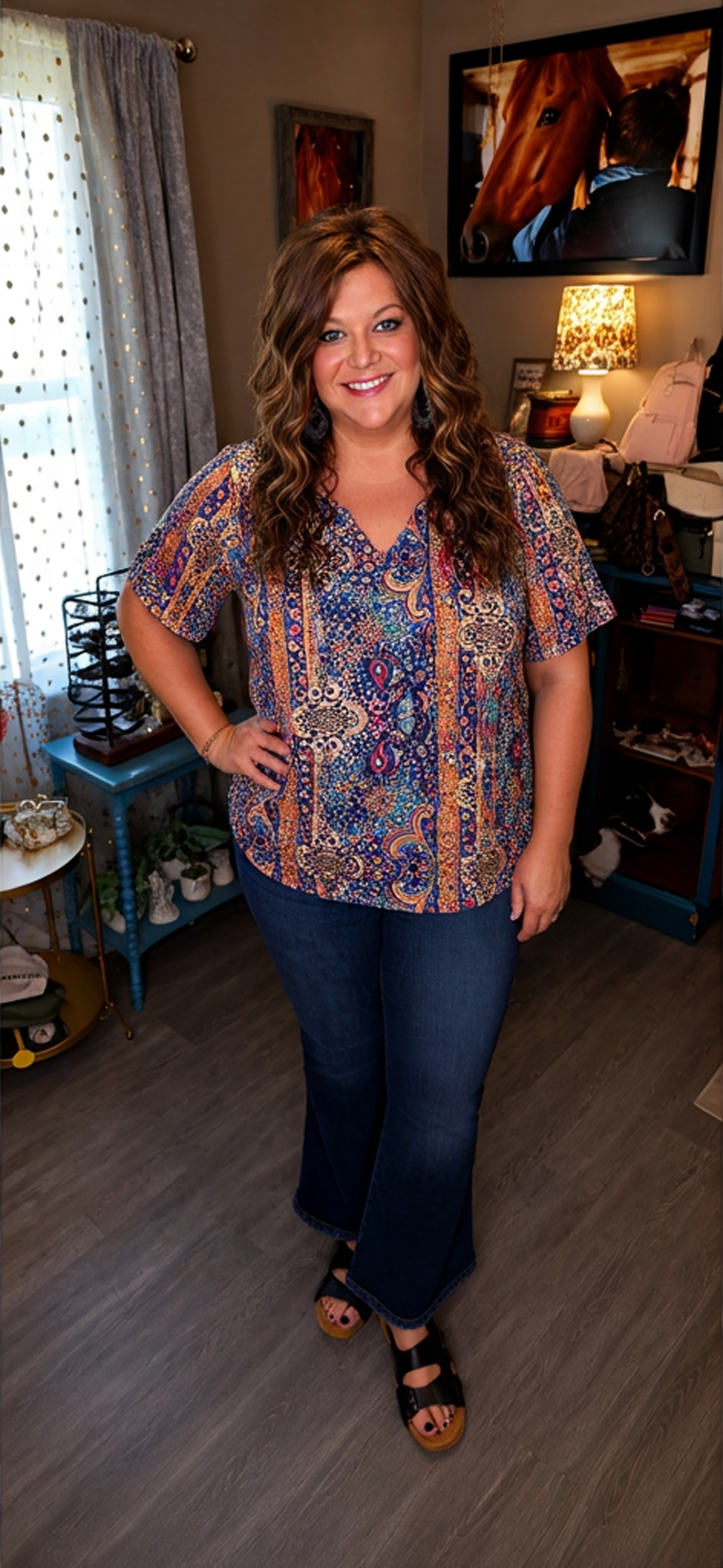 Samantha- Boho Relaxed Knit Tee