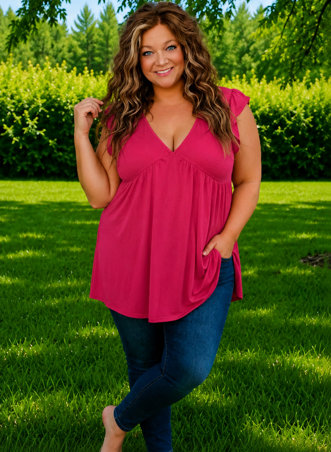 Catching Compliments Babydoll Tank - Plus Size