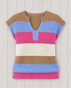 Sweet Escape- Striped Sweater Tank