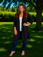Let's Go- Lightweight Black Cardigan