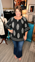 Don't Be Remiss- Black Boho Top