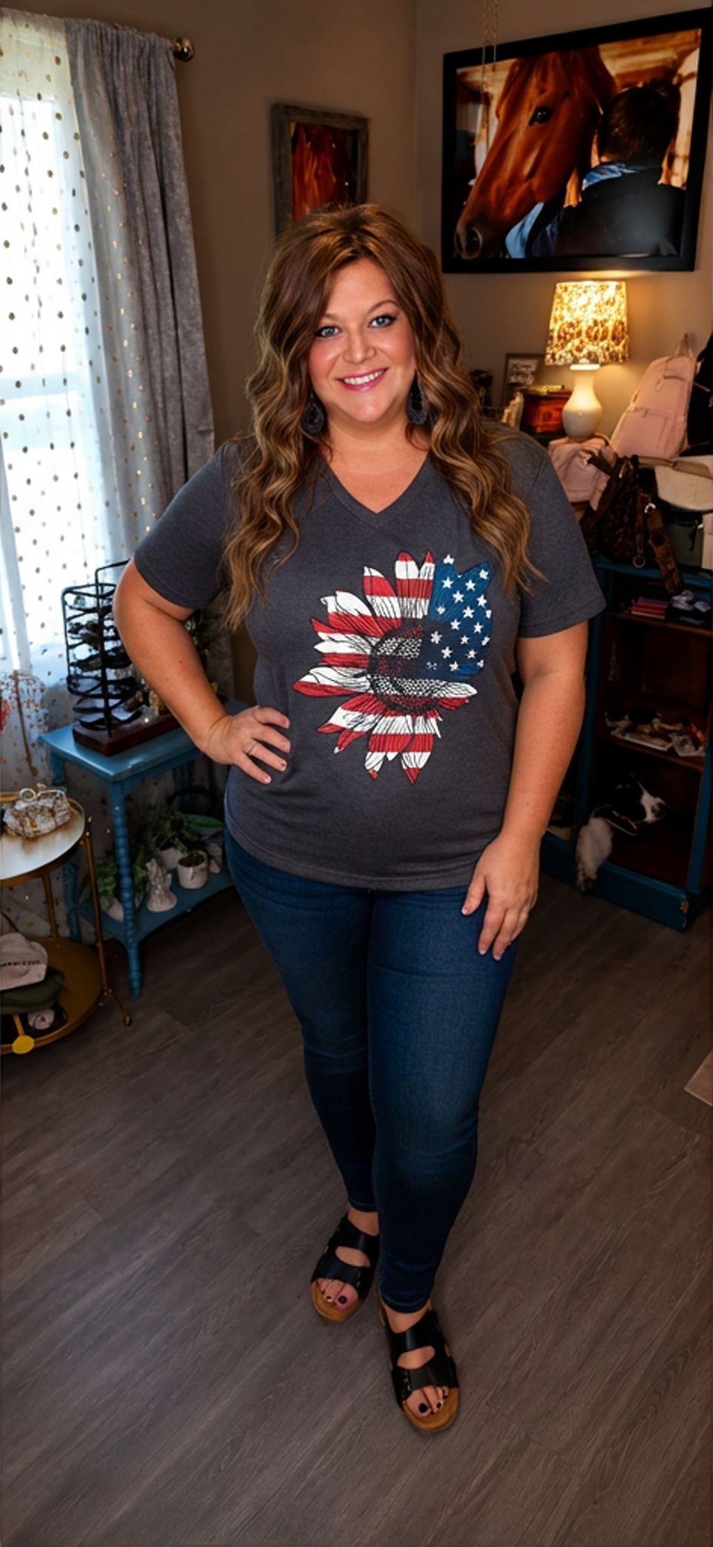 4th of July Daisy Tee