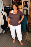 Just Like That- Plus Size Drop Shoulder Tee