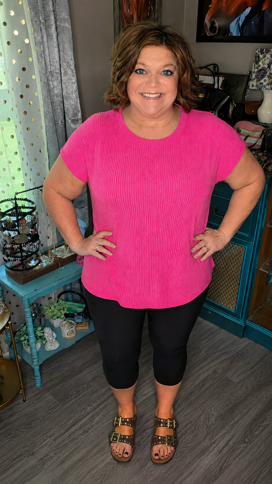 Ripple Effect- Boxy Corded Tee in 5 Colors