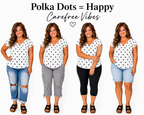 No Time Like Now- Polka Dot V Neck