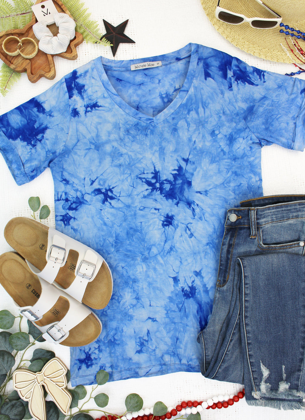 IN STOCK Sophie Top - Blue Tie Dye FINAL SALE