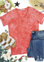 IN STOCK Sophie Top - Red Tie Dye FINAL SALE
