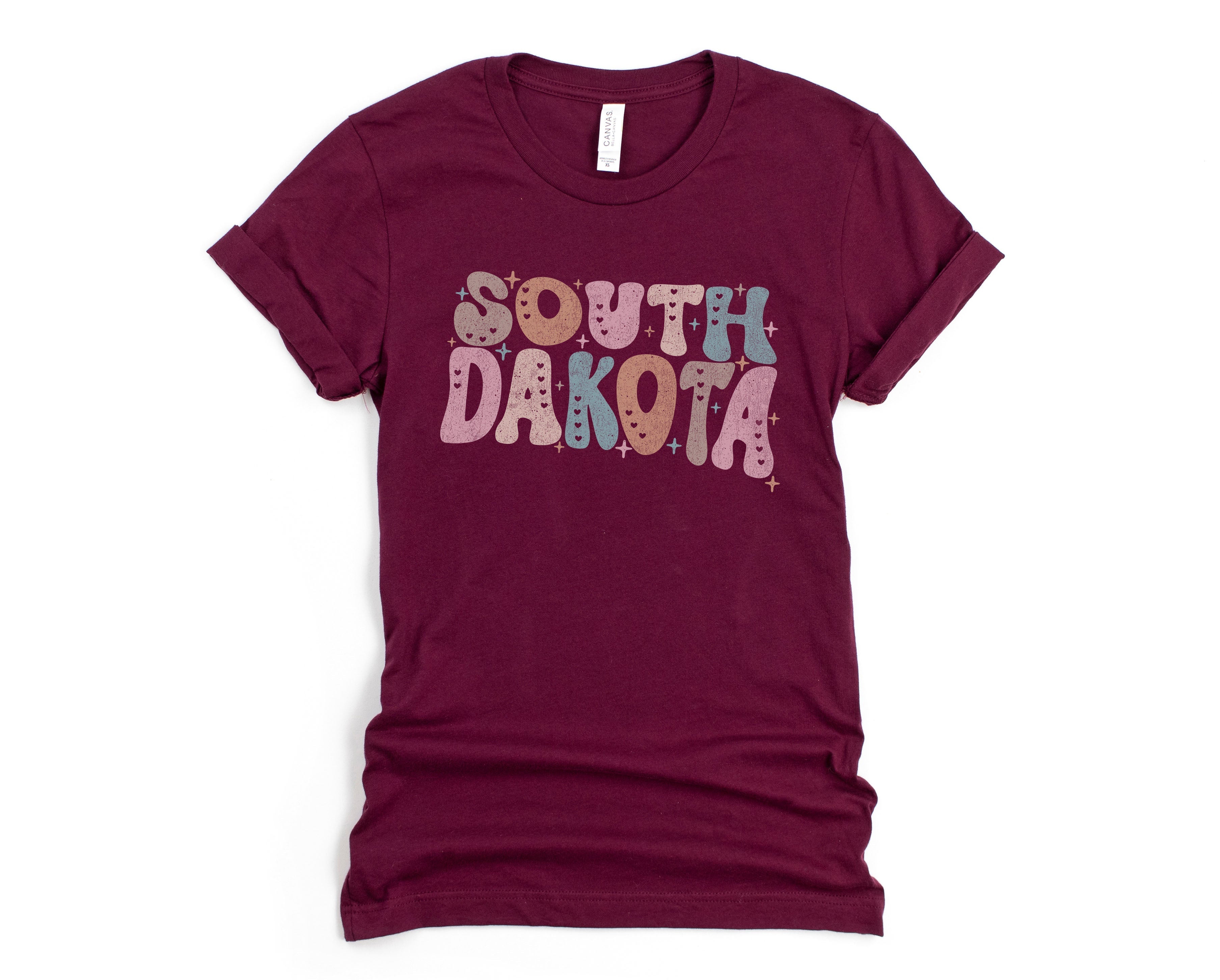 Wholesale Pastel South Dakota Graphic Tee - Navy
