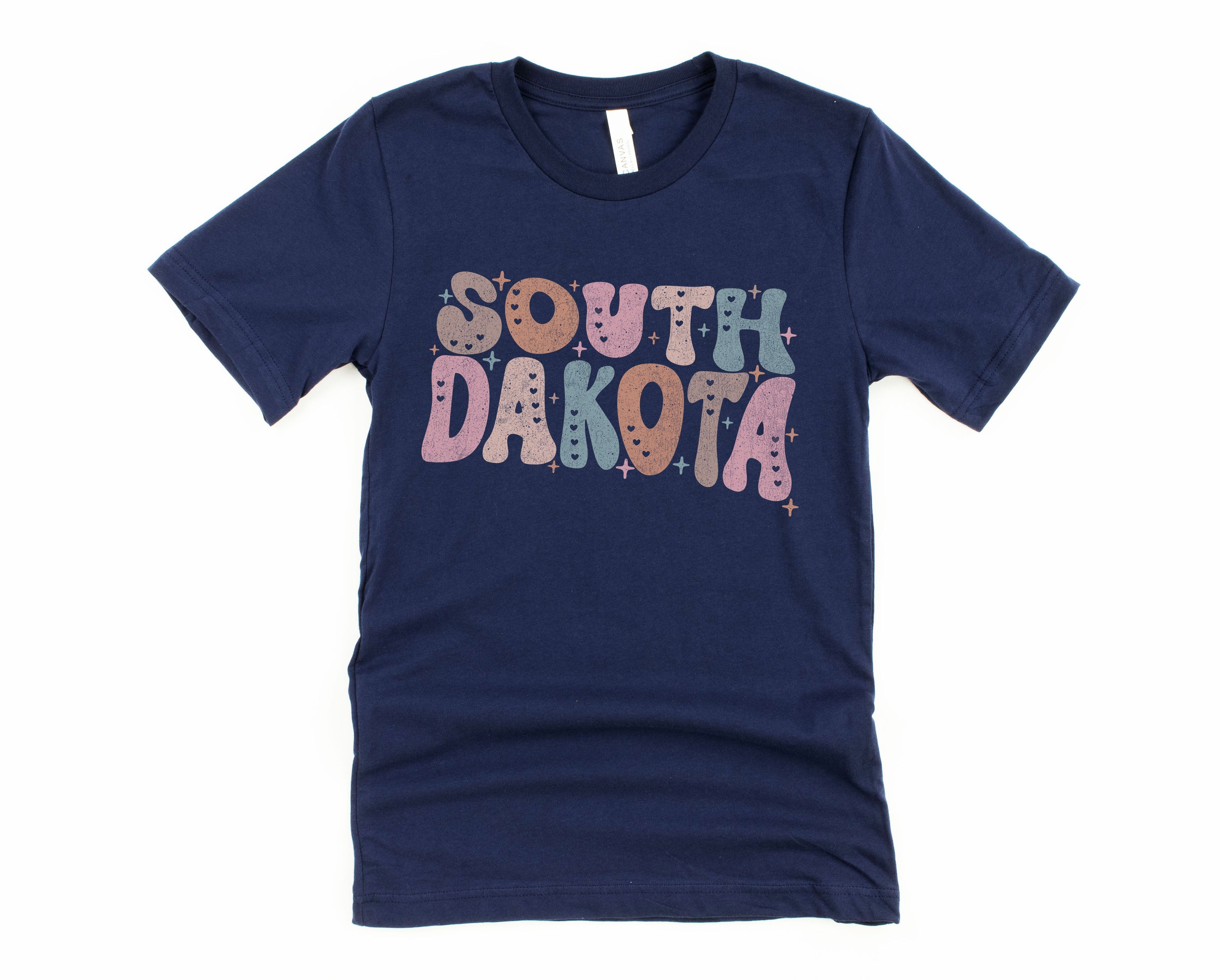 Wholesale Pastel South Dakota Graphic Tee - Heather Sand