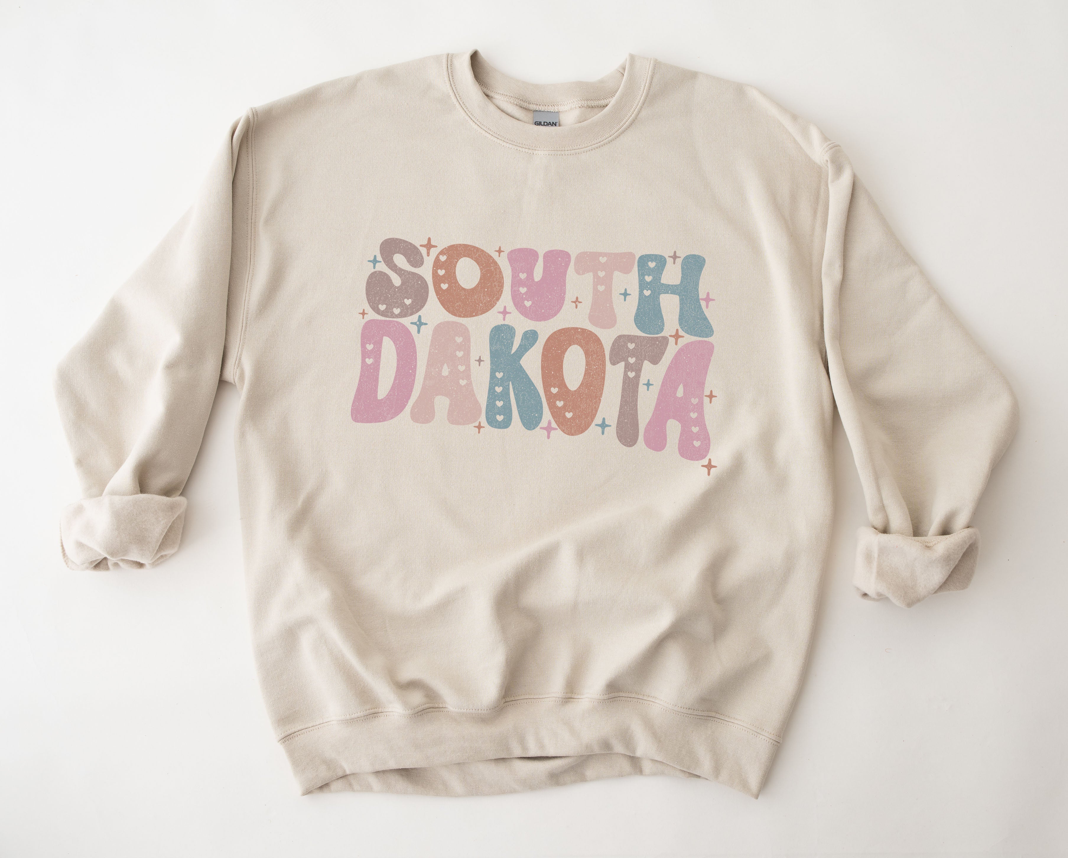 Wholesale Pastel South Dakota Graphic Tee - Maroon