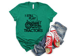Wholesale Still Plays With Tractors Graphic Tee - Kelly Green