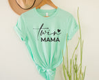 Wholesale Twin Mama Graphic Tee - Mauve
