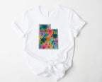 Wholesale Utah Floral Graphic Tee - Mint
