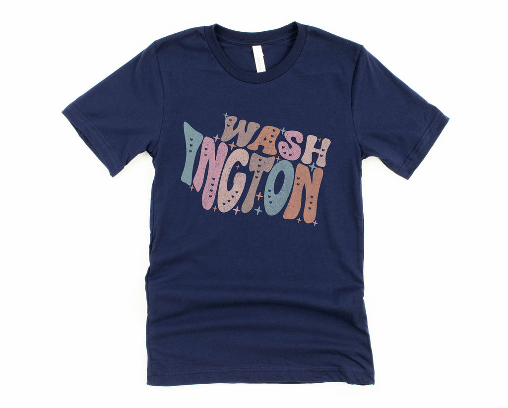 Wholesale Pastel Washington Graphic Tee - Heather Sand