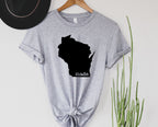 Wholesale Wisconsin Made Graphic Tee - Heather Grey