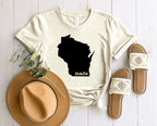 Wholesale Wisconsin Made Graphic Tee - Heather Sand