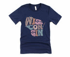Wholesale Pastel Wisconsin Graphic Tee - Heather Sand