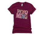 Wholesale Pastel Wyoming Graphic Tee - Navy